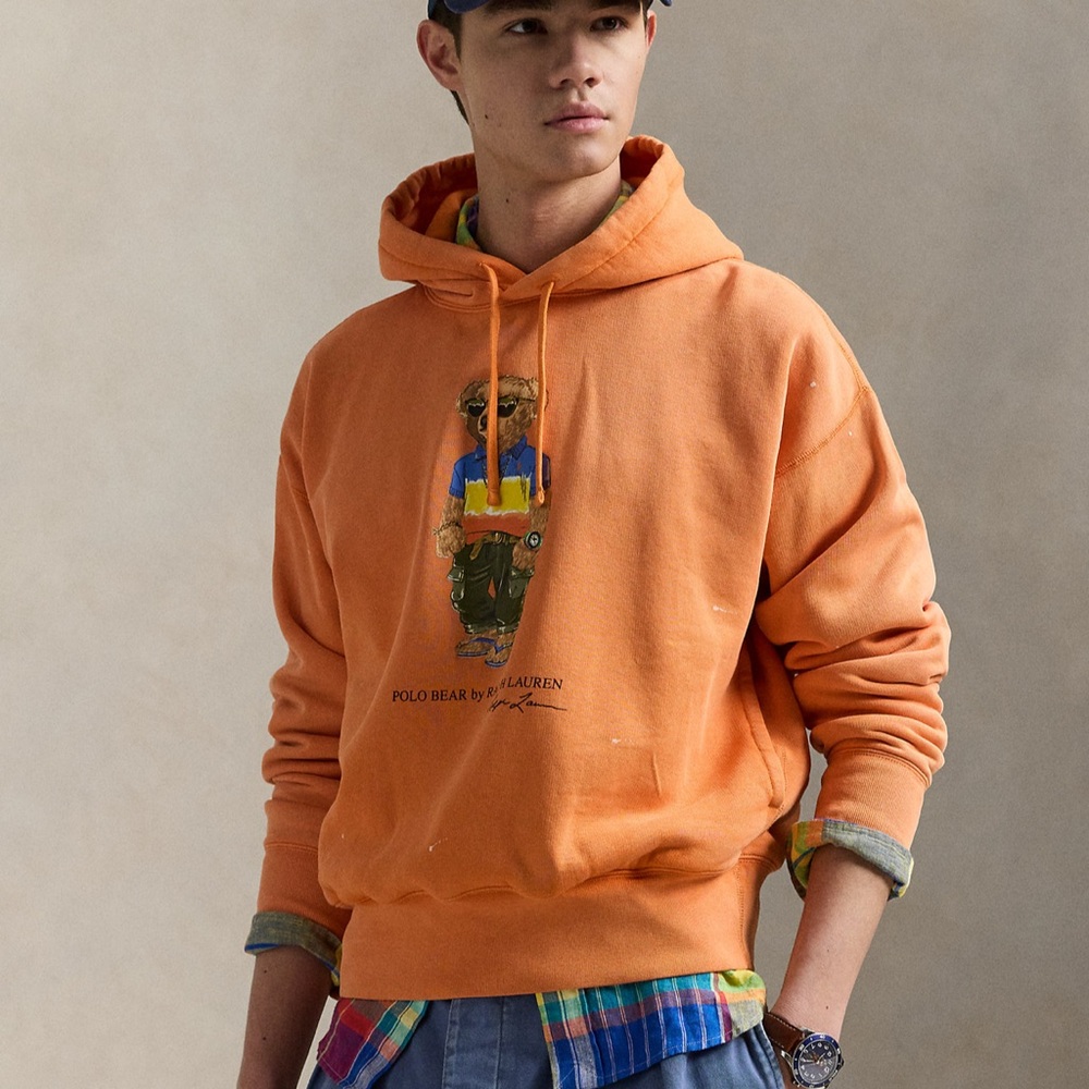 Ralph Lauren Orange Polo Bear Hoodie